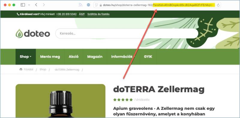 srsltid paraméter egy webáruház esetében