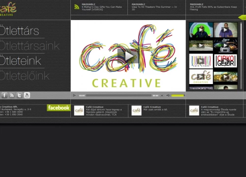 Café Creative honlapja