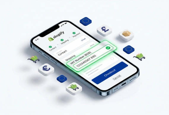 Shopify adószám ellenőrzés a checkoutnál - Új B2B funkciók